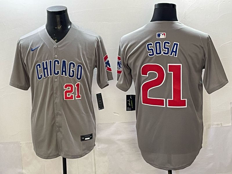 Men 2026 Chicago Cubs #21 Sosa Grey Game Nike MLB Jersey style 004->chicago cubs->MLB Jersey